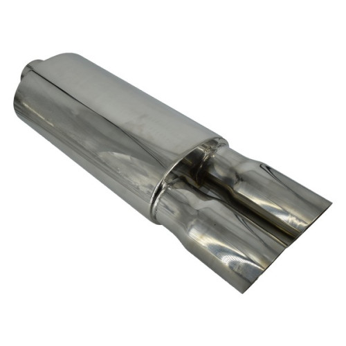 Tobă sport SHUN02 cu silencer, 54 cm, intrare Ø 62 mm, finisaj inox