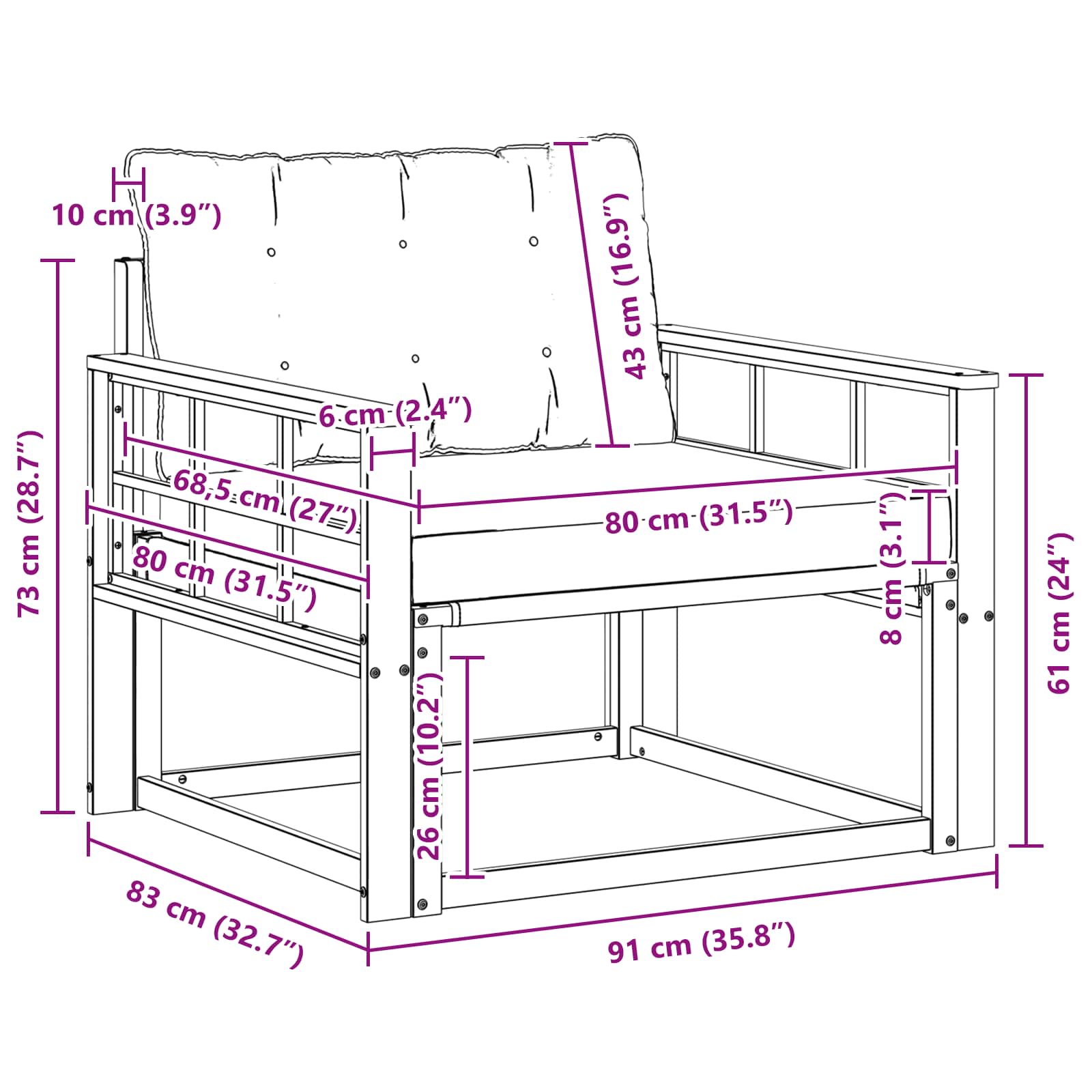 Set de canapele de exterior Lemn solid de Acacia și Textilene GartenMobel Dekor
