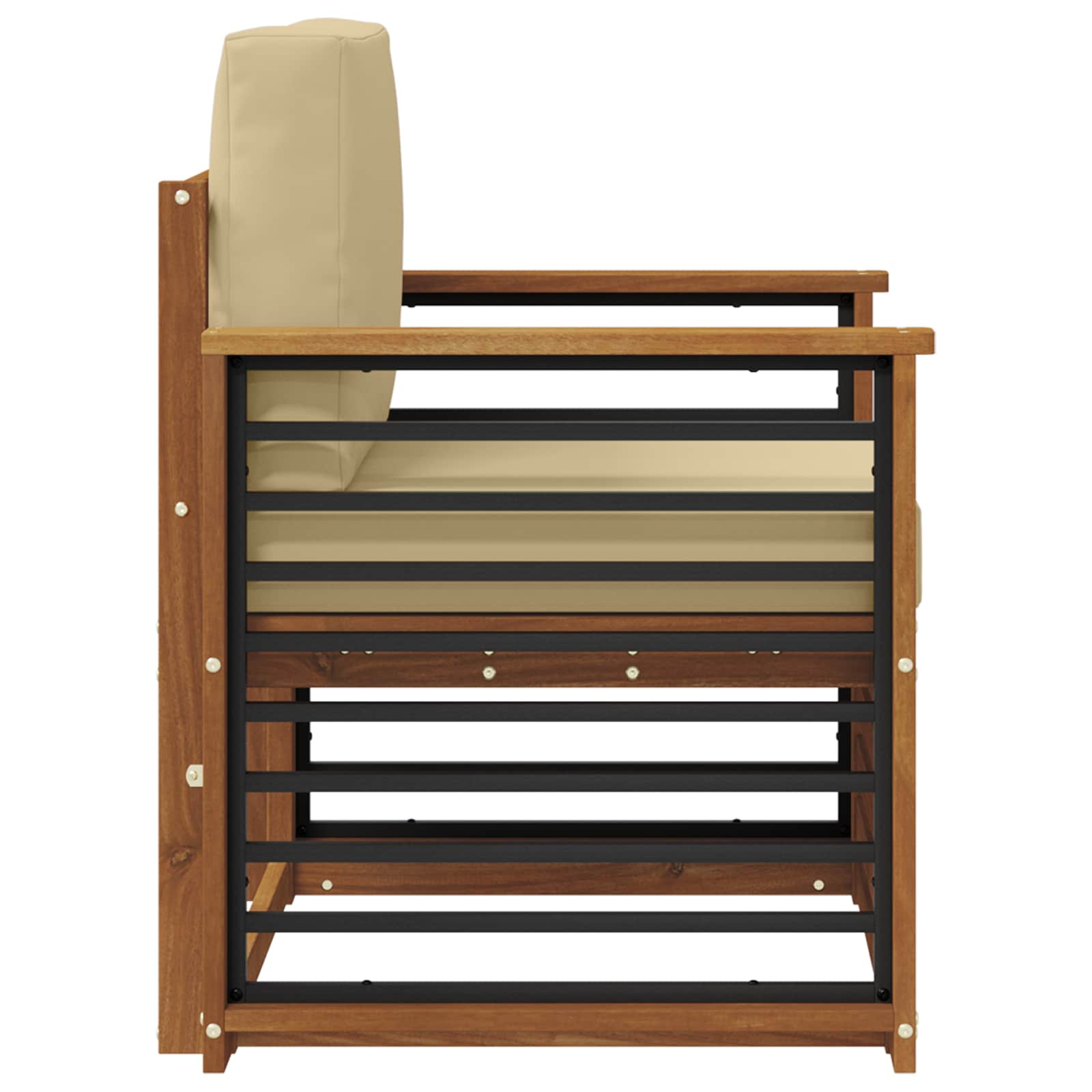 Set de canapele de exterior cu pernă natural 71 x 63 x 73 cm GartenMobel Dekor