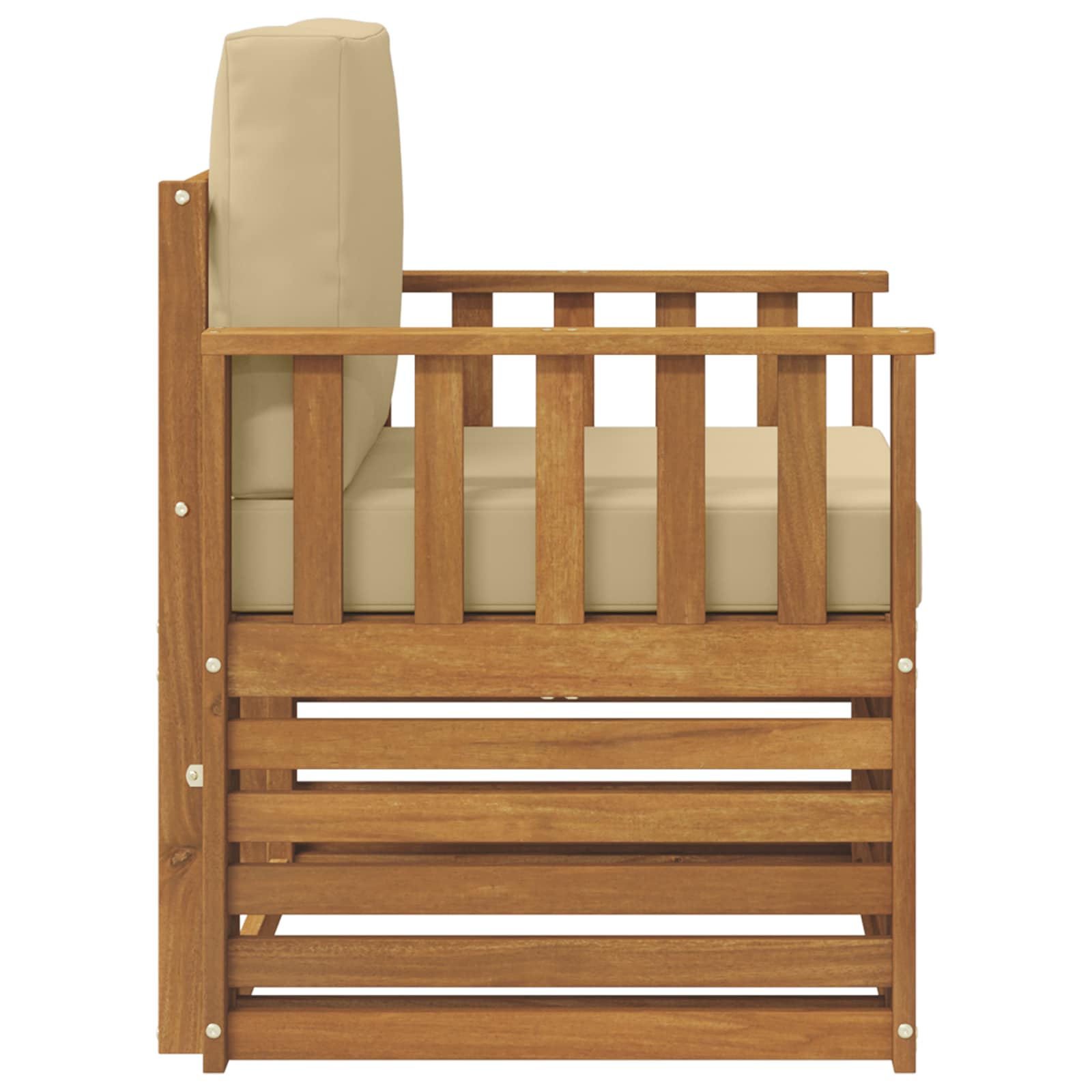 Set de canapele de exterior cu pernă natural 71 x 63 x 73 cm GartenMobel Dekor