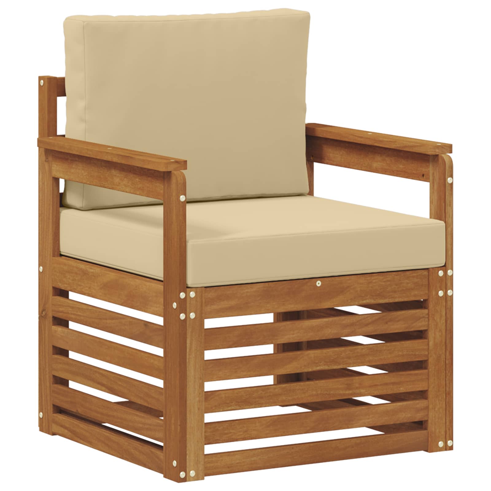 Set de canapele de exterior cu pernă natural 71 x 63 x 73 cm GartenMobel Dekor