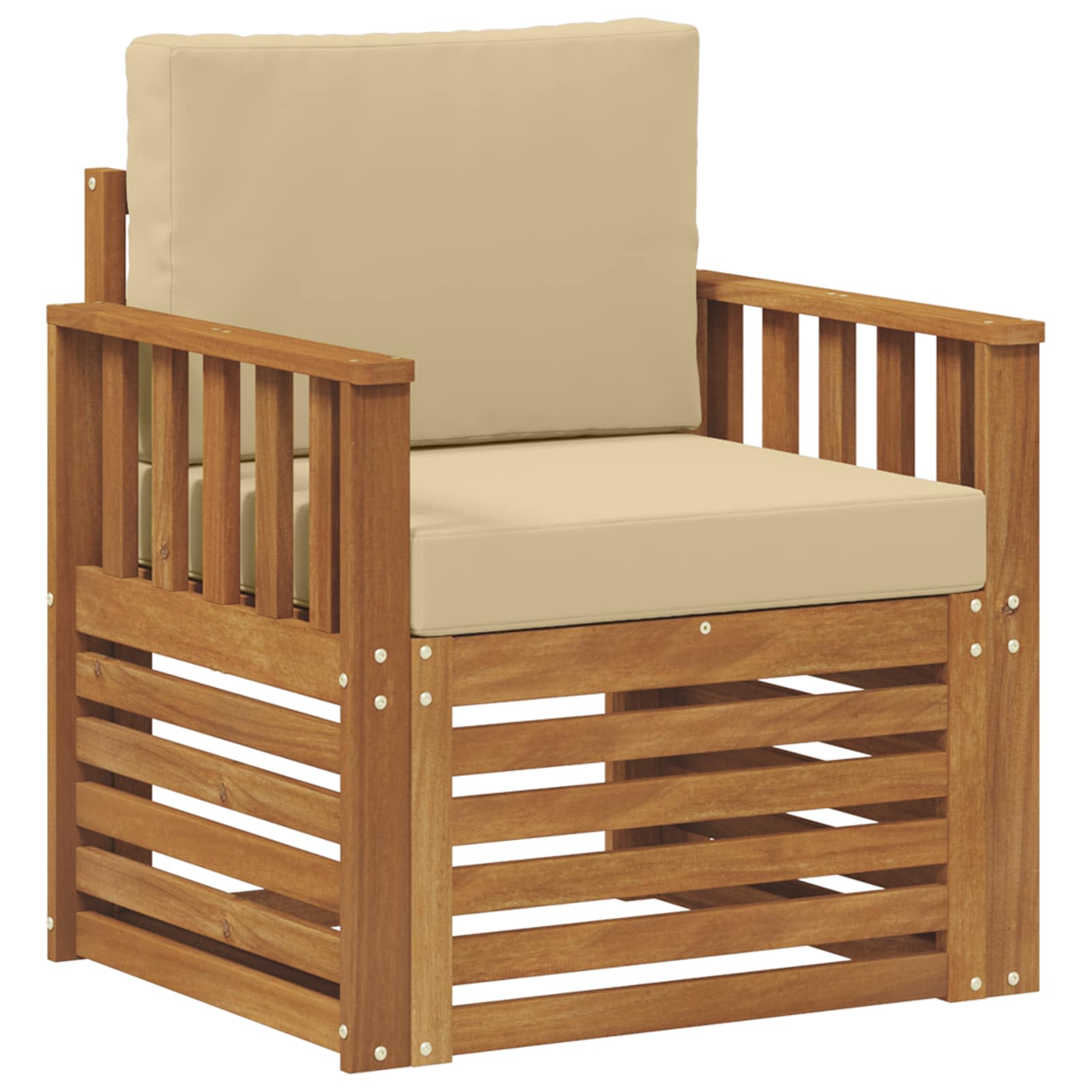 Set de canapele de exterior cu pernă natural 71 x 63 x 73 cm GartenMobel Dekor