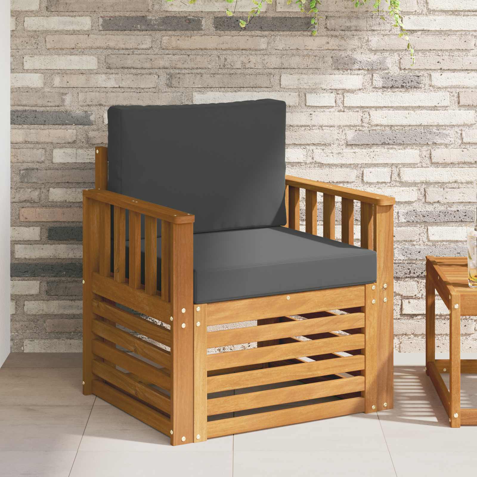 Set de canapele de exterior cu pernă natural 71 x 63 x 73 cm GartenMobel Dekor