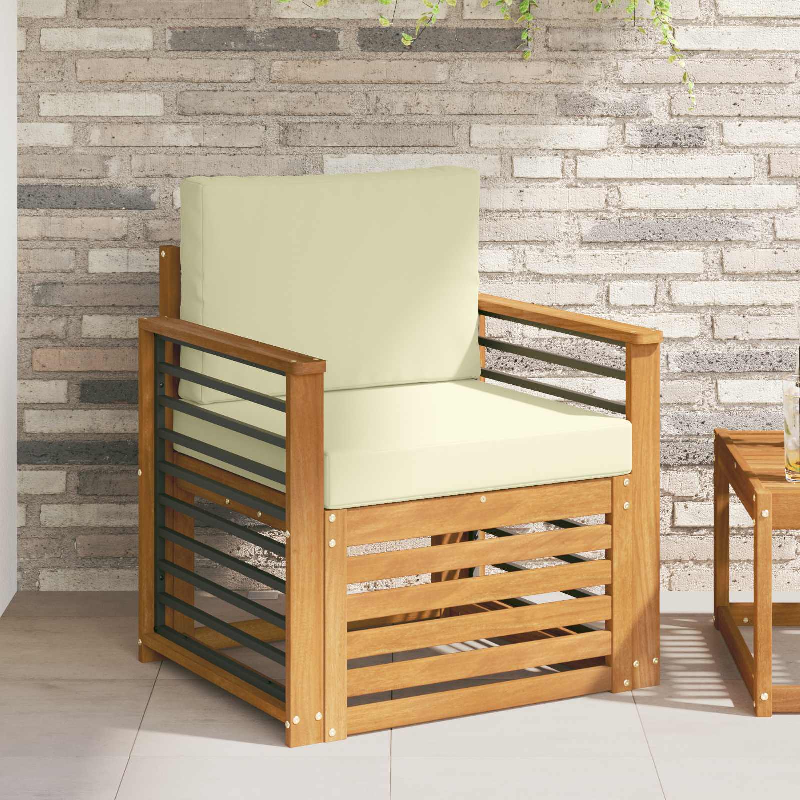 Set de canapele de exterior cu pernă natural 71 x 63 x 73 cm GartenMobel Dekor