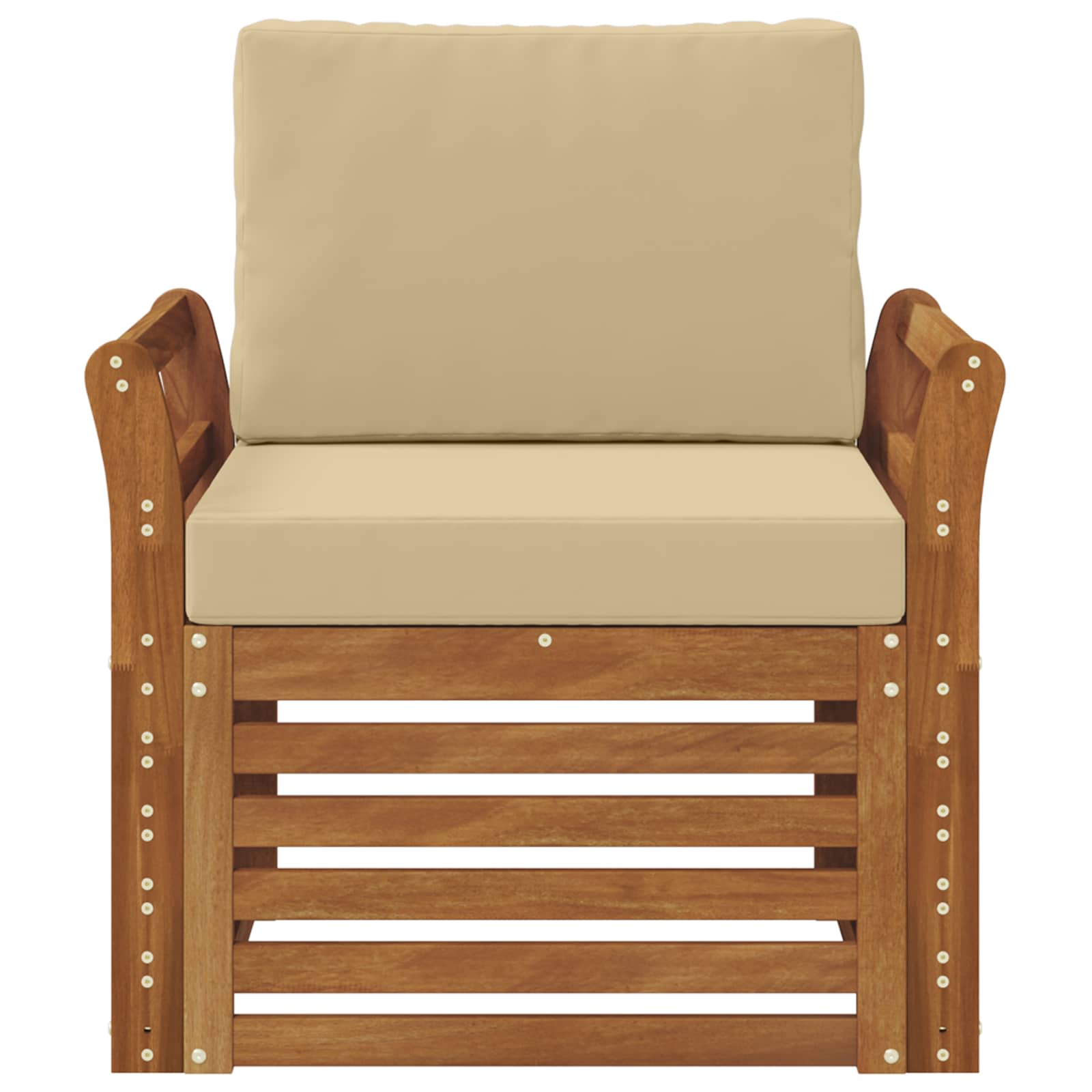 Set de canapele de exterior cu pernă natural 75,5 x 63 x 73 cm GartenMobel Dekor