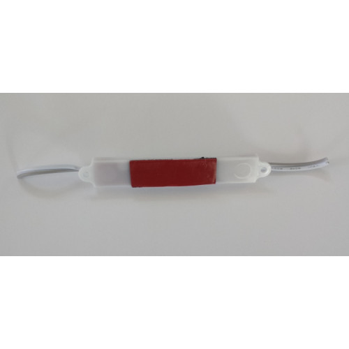 Modul LED 24V cu 3x SMD 7020, lumina alba, rezistent la apa, cu adeziv