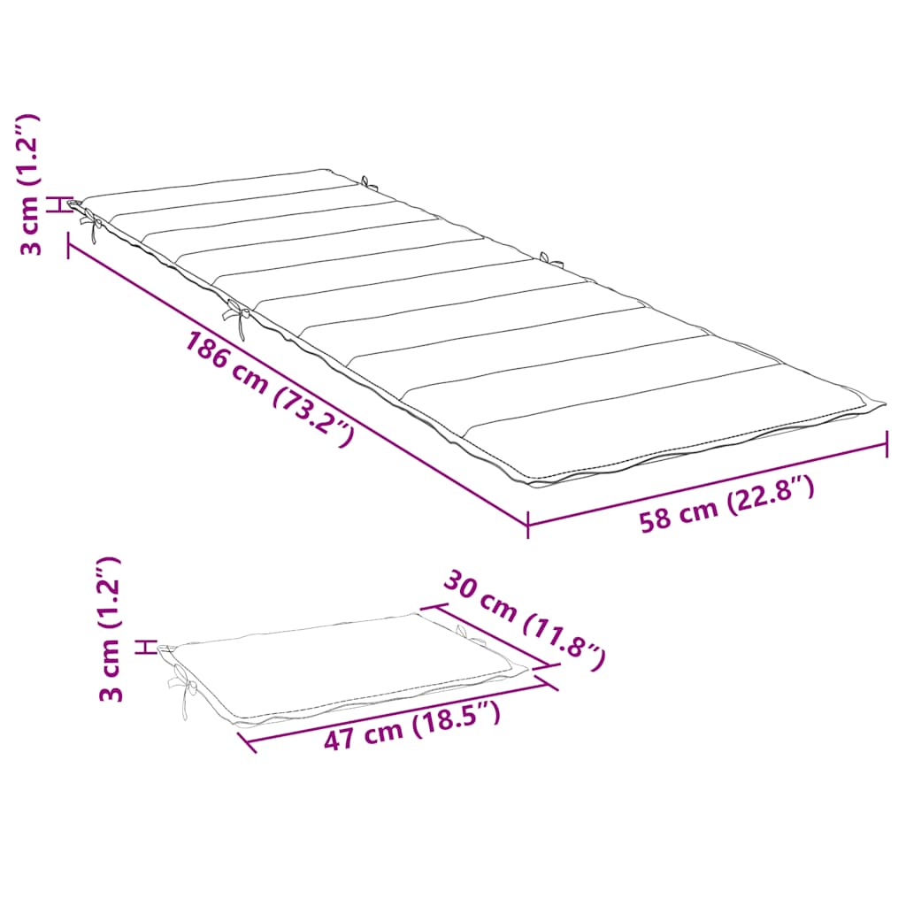 Pernă pentru șezlonguri, roz, material Oxford GartenMobel Dekor