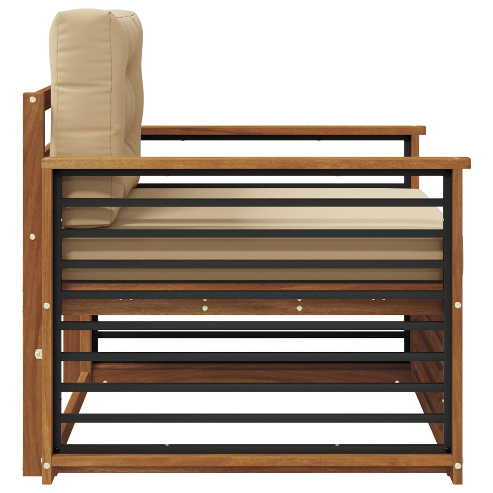 Set de canapele de exterior Lemn de acacia solid și poliester GartenMobel Dekor