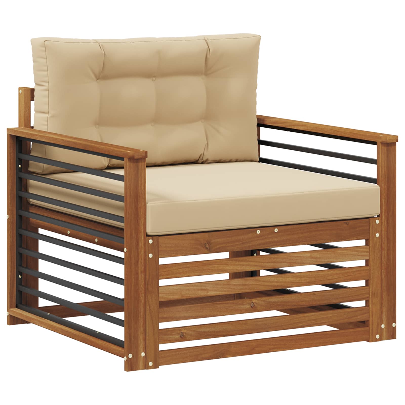 Set de canapele de exterior Lemn de acacia solid și poliester GartenMobel Dekor