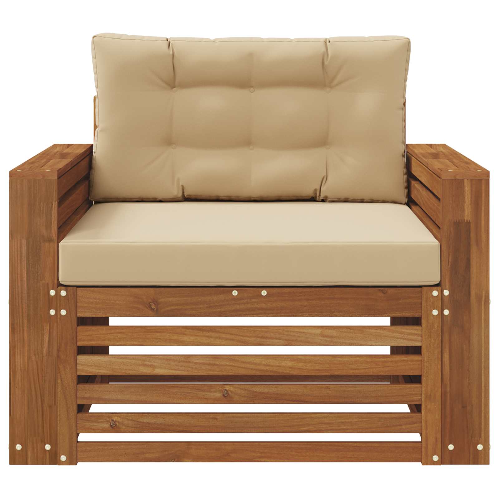 Set de canapele de exterior Lemn de acacia solid și poliester GartenMobel Dekor