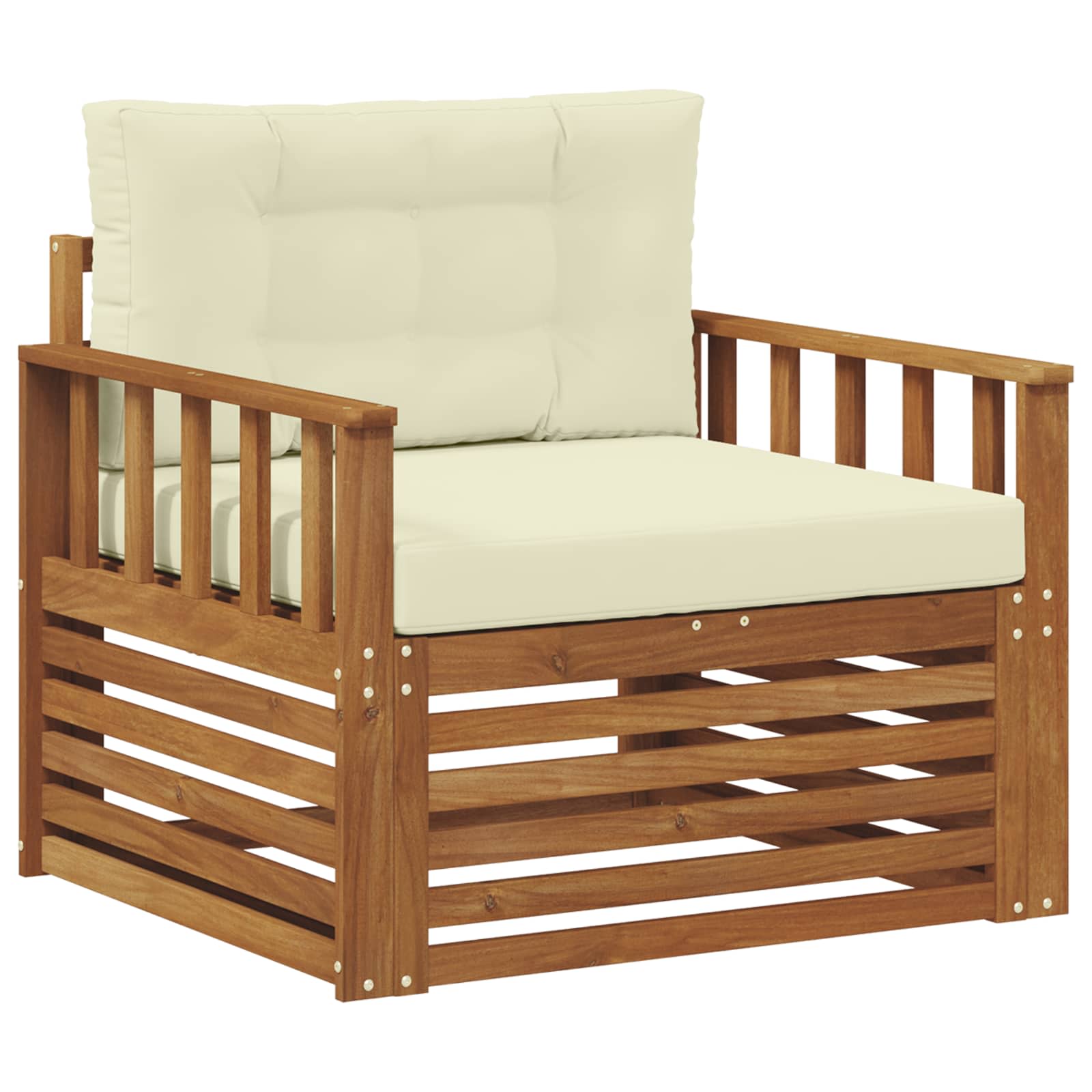 Set de canapele de exterior Lemn de acacia solid și poliester GartenMobel Dekor