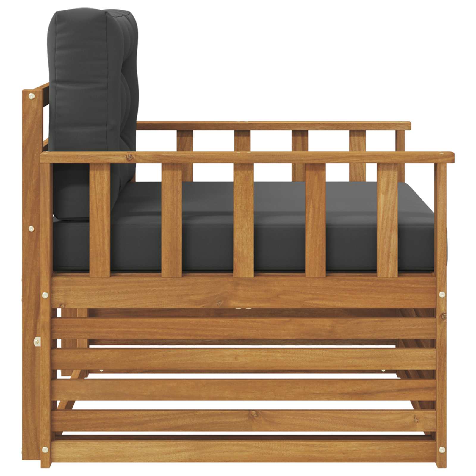 Set de canapele de exterior Lemn de acacia solid și poliester GartenMobel Dekor