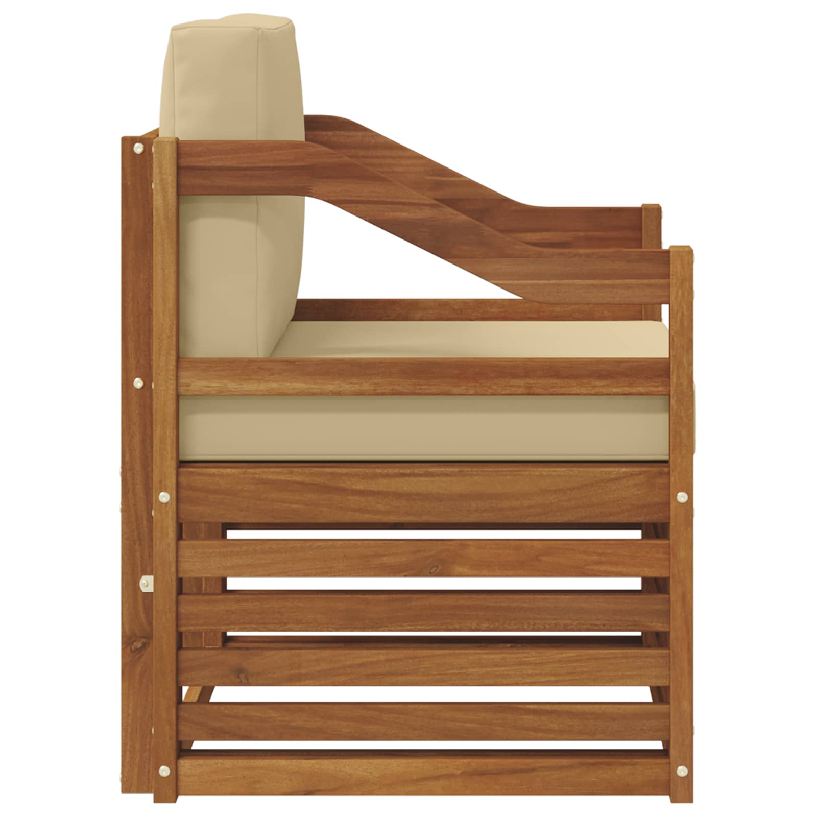 Set de canapele de exterior cu pernă natural 67 x 63 x 73 cm GartenMobel Dekor