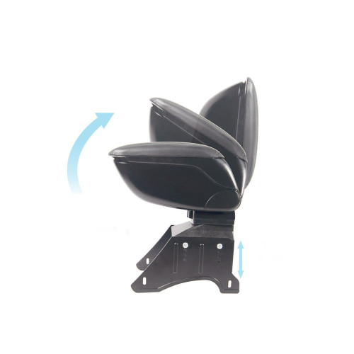 Cotieră auto universală neagră cu suport metalic, reglabilă pe înălțime