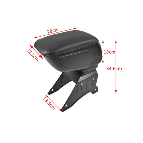 Cotieră auto universală neagră cu suport metalic, reglabilă pe înălțime