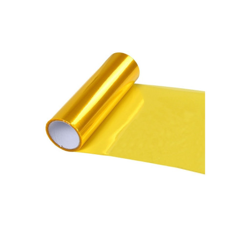 Folie galbenă autoadezivă pentru protecția farurilor și stopurilor, 60x60 cm
