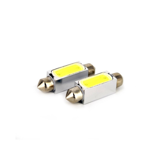Set 2 becuri LED sofit COB 39mm 1.5W CANBUS pentru auto, fără erori