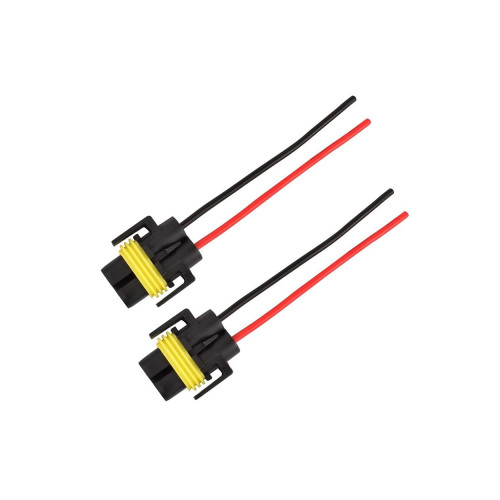 Set 2 mufe pentru bec H11 cu cablu, pentru faruri si proiectoare ceata