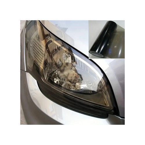 Folie fumurie Light Black 60x60 cm pentru protectie faruri si stopuri, autoadeziva