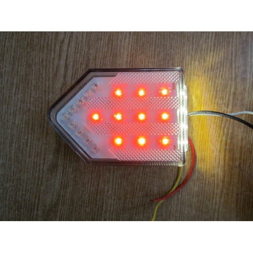 Lampă stop camion DF TRL001 LED 12V, sticlă transparentă, omologată E-mark
