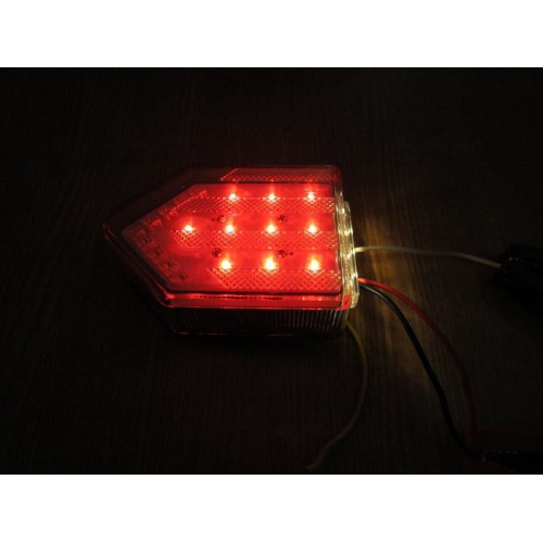 Lampă stop camion DF TRL001 LED 12V, sticlă transparentă, omologată E-mark