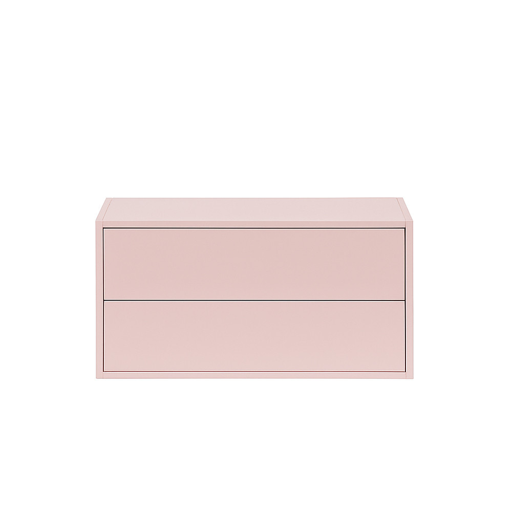 Dulap de perete Leziter Boxie roz cu 2 sertare, 40x80x37 cm