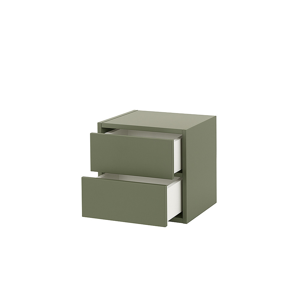 Dulap de perete Leziter Boxie, verde, cu 2 sertare, 40x40x37 cm