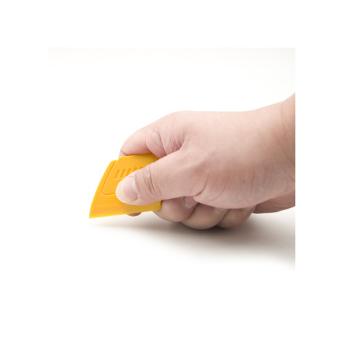 Racletă din plastic pentru montaj folie 5 cm, galbenă, MR-306