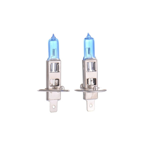 Set 2 becuri auto halogen H1 12V 55W Diamond Vision, efect xenon