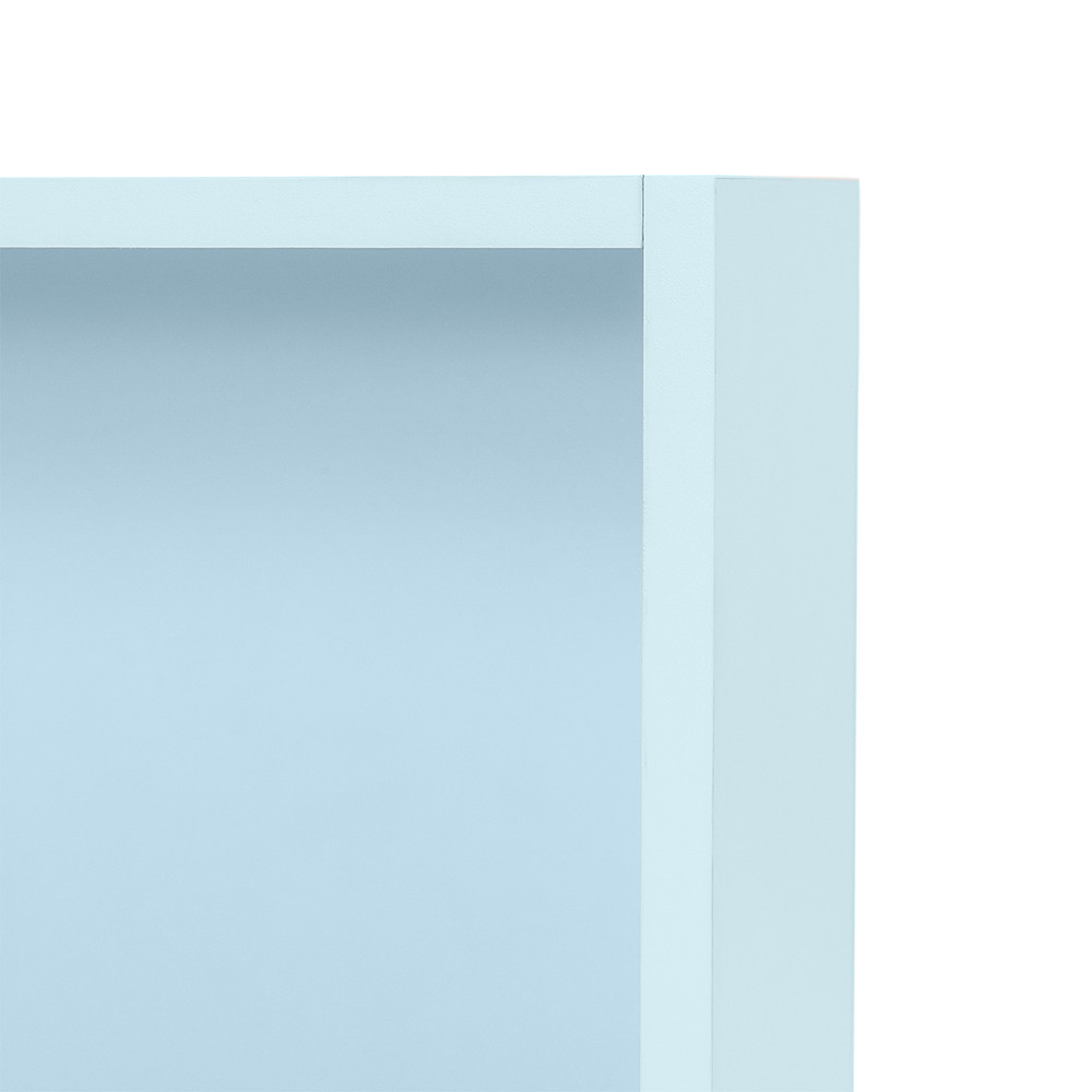 Dulap de perete deschis Leziter Boxie, 40x40x27 cm, albastru, montaj pe perete sau podea