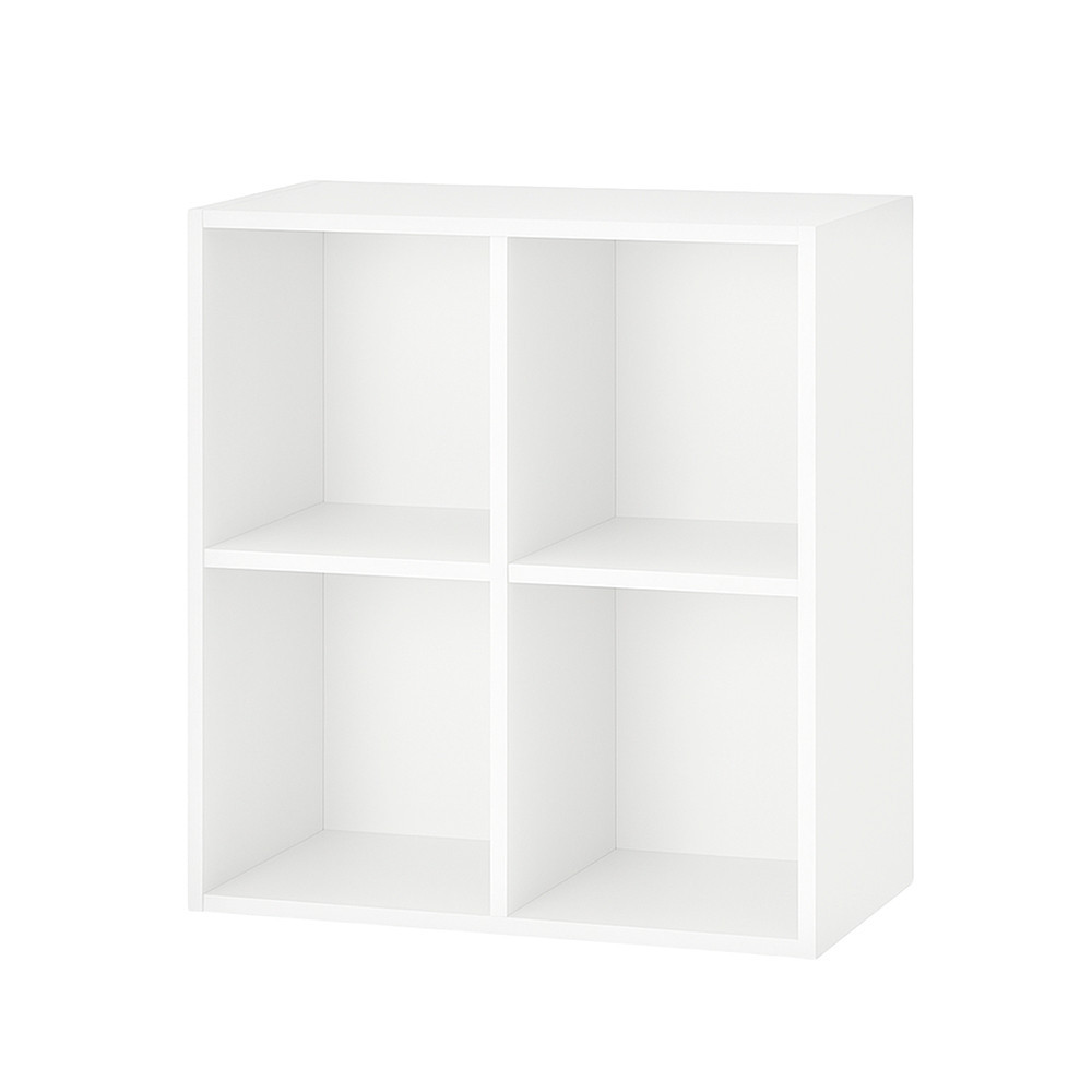 Dulap de perete deschis Leziter Boxie, alb, 80x80x37 cm, modular