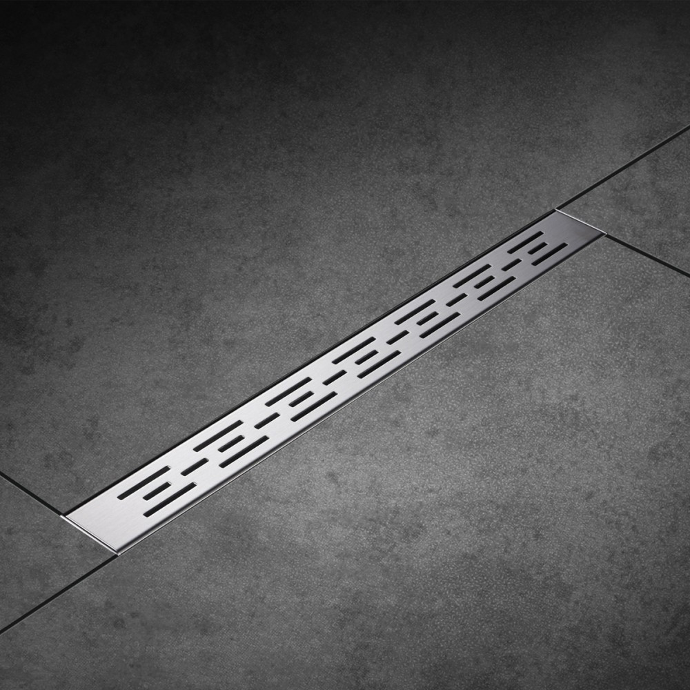 Scurgere de duș liniară Leziter Flow 80 cm din inox, debit mare