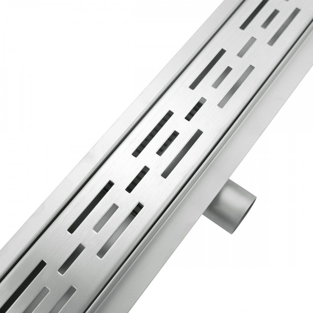 Scurgere de duș liniară Leziter Flow 80 cm din inox, debit mare