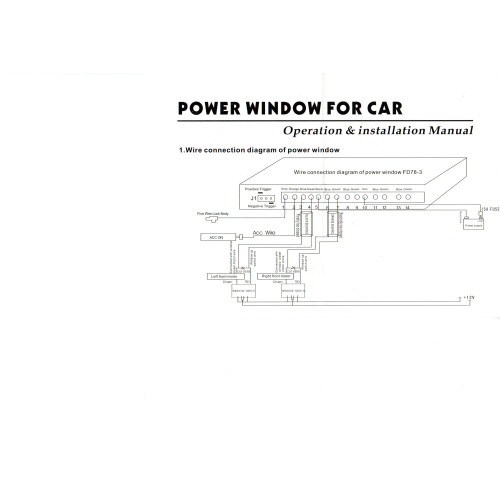 Ridicator electric pentru 2 geamuri auto, cu cabluri incluse (OEM)