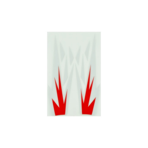 Set 2 abtibilduri auto reflectorizante alb-roșu, dungi 22x5 cm (AN15)