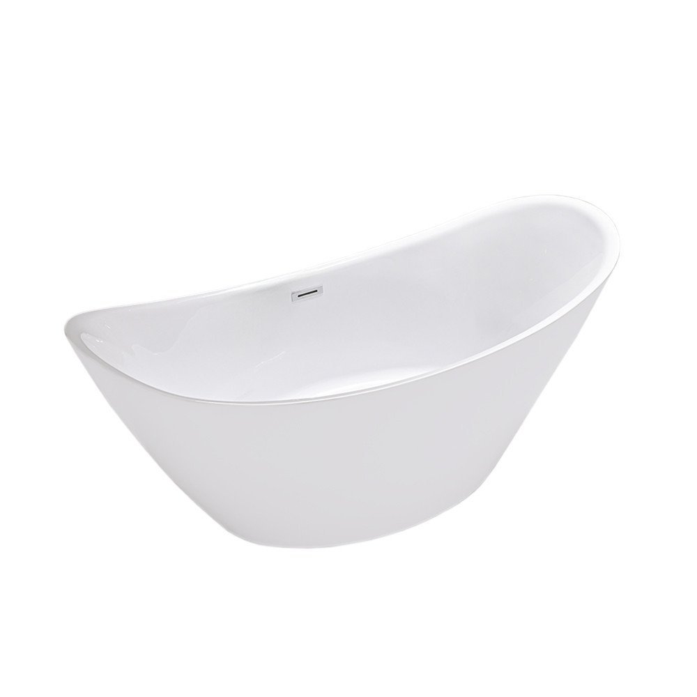 Cadă freestanding Leziter Flow 170x75x72 cm, alb, acril sanitar, 190 L