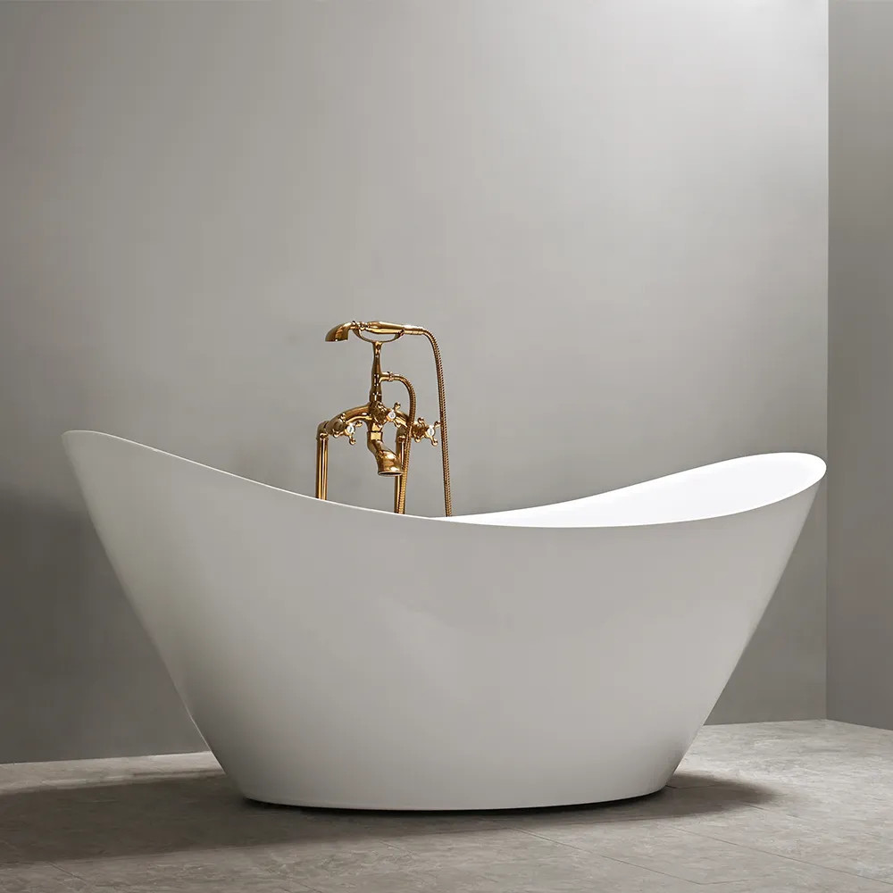 Cadă freestanding Leziter Flow 170x75x72 cm, alb, acril sanitar, 190 L