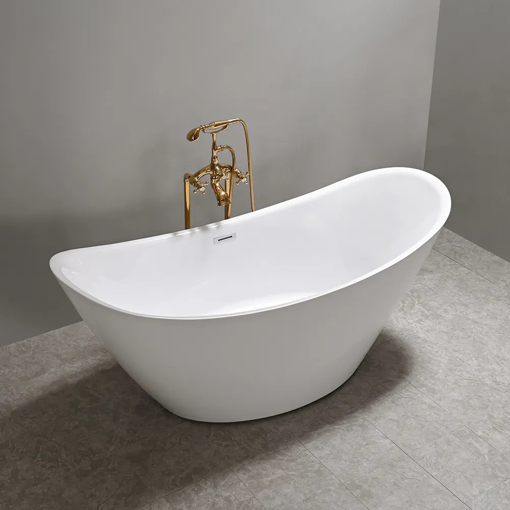 Cadă freestanding Leziter Flow 170x75x72 cm, alb, acril sanitar, 190 L