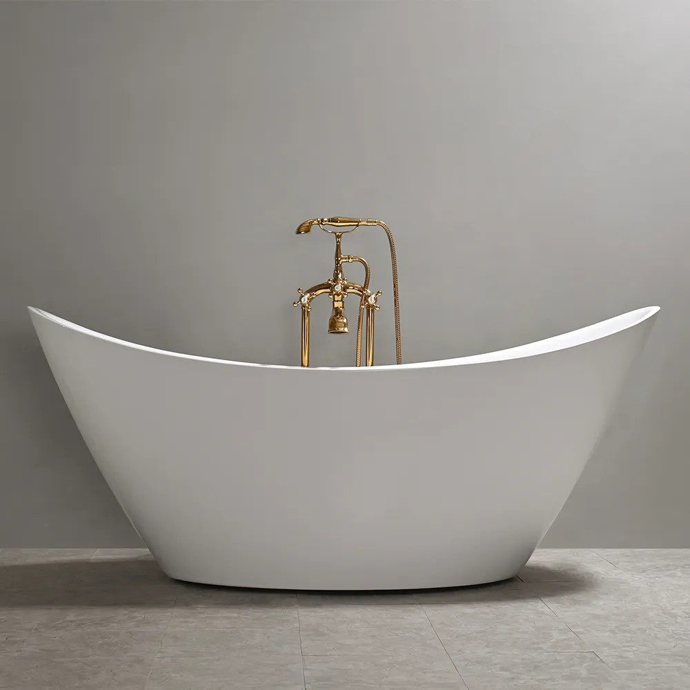 Cadă freestanding Leziter Flow 170x75x72 cm, alb, acril sanitar, 190 L