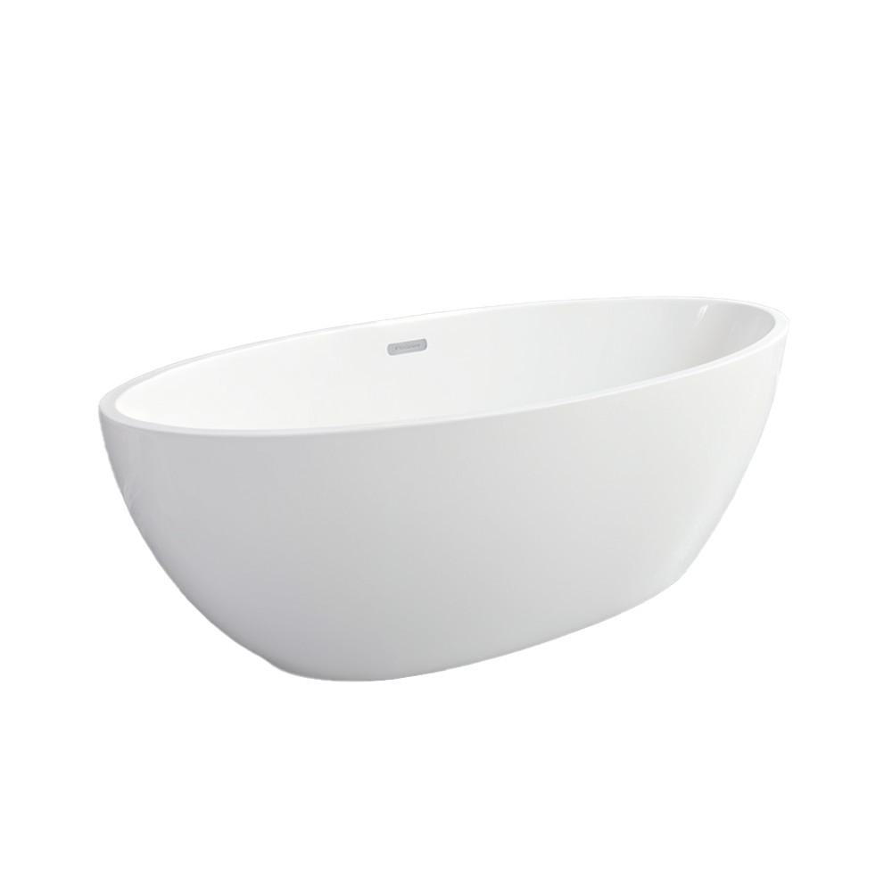 Cadă freestanding Leziter Kara din acril 170x81x60 cm, alb, cu scurgere pop-up