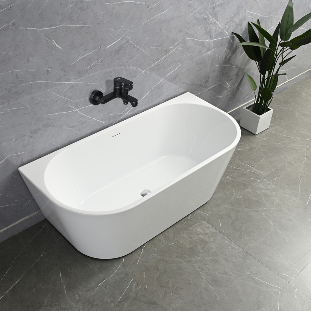 Cadă freestanding Leziter Still 150x75x58 cm, acril sanitar, alb