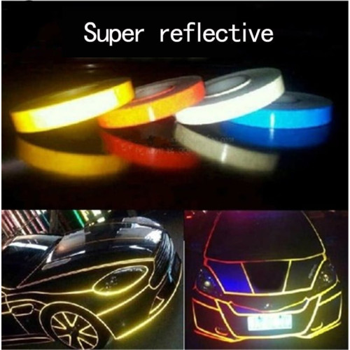 Banda autocolanta pentru jante galben fluorescent, 0,64 cm x 9,6 m cu unealta