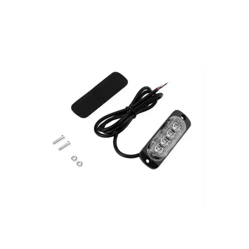 Lampă LED stroboscopică profesională 12–24V, 4 LED-uri, culori diverse (ART04T)