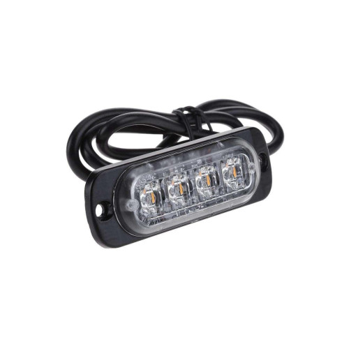 Lampă LED stroboscopică profesională 12–24V, 4 LED-uri, culori diverse (ART04T)