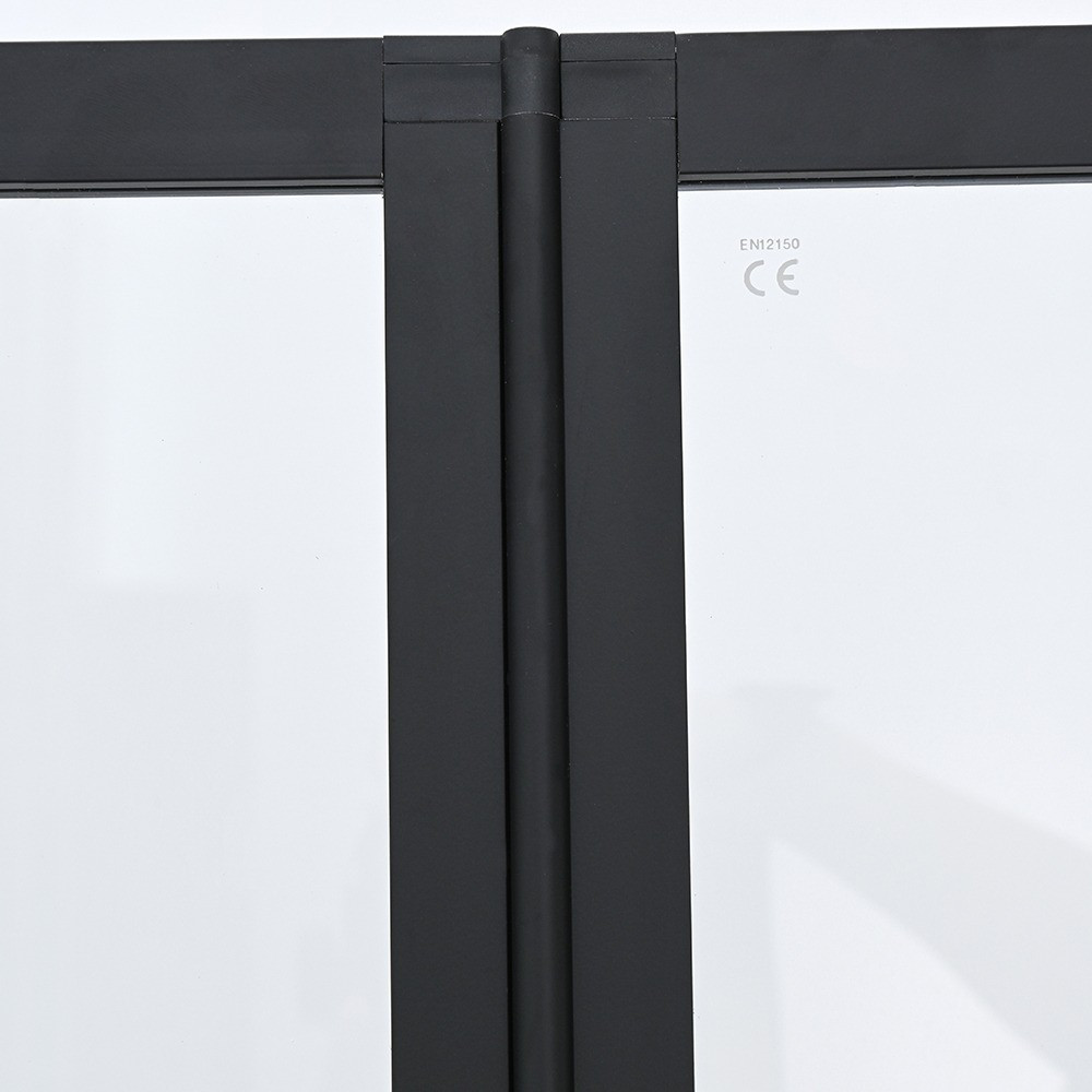 Paravan cadă Leziter Tribeca 110x140 cm, sticlă securizată, profil negru mat