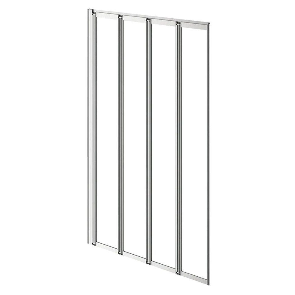 Paravan cadă Leziter Tribeca 110x140 cm, sticlă securizată 4 mm, crom