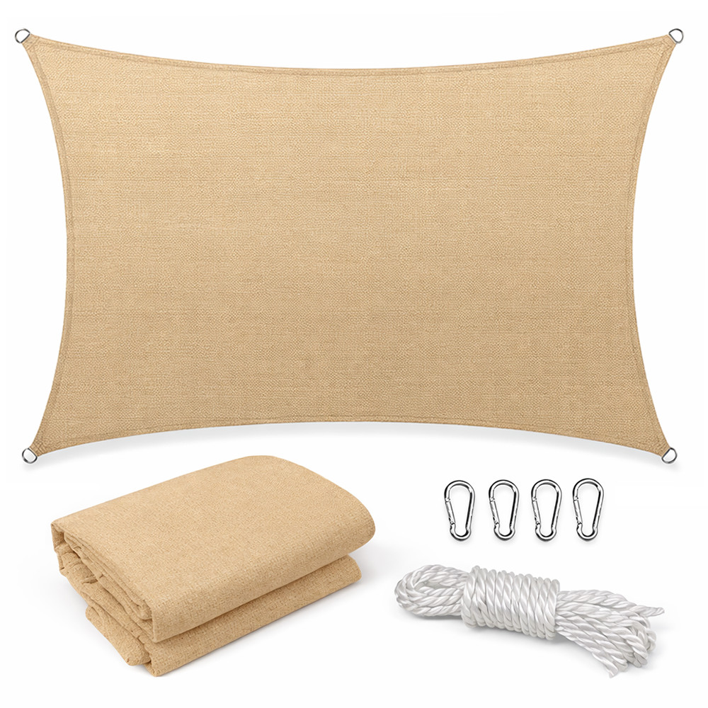 Vela de umbrire Leziter Rana dreptunghiulara 5x6 m, bej, HDPE