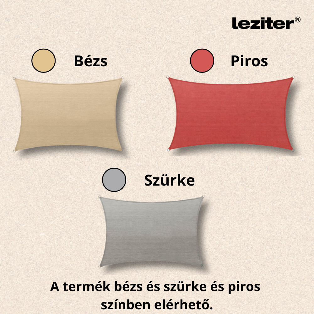 Vela de umbrire Leziter Rana dreptunghiulara 5x6 m, bej, HDPE