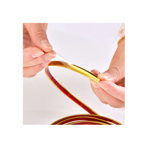 Rola ornament auto aurie autoadeziva 6 mm x 15 m, finisaj metalizat lucios