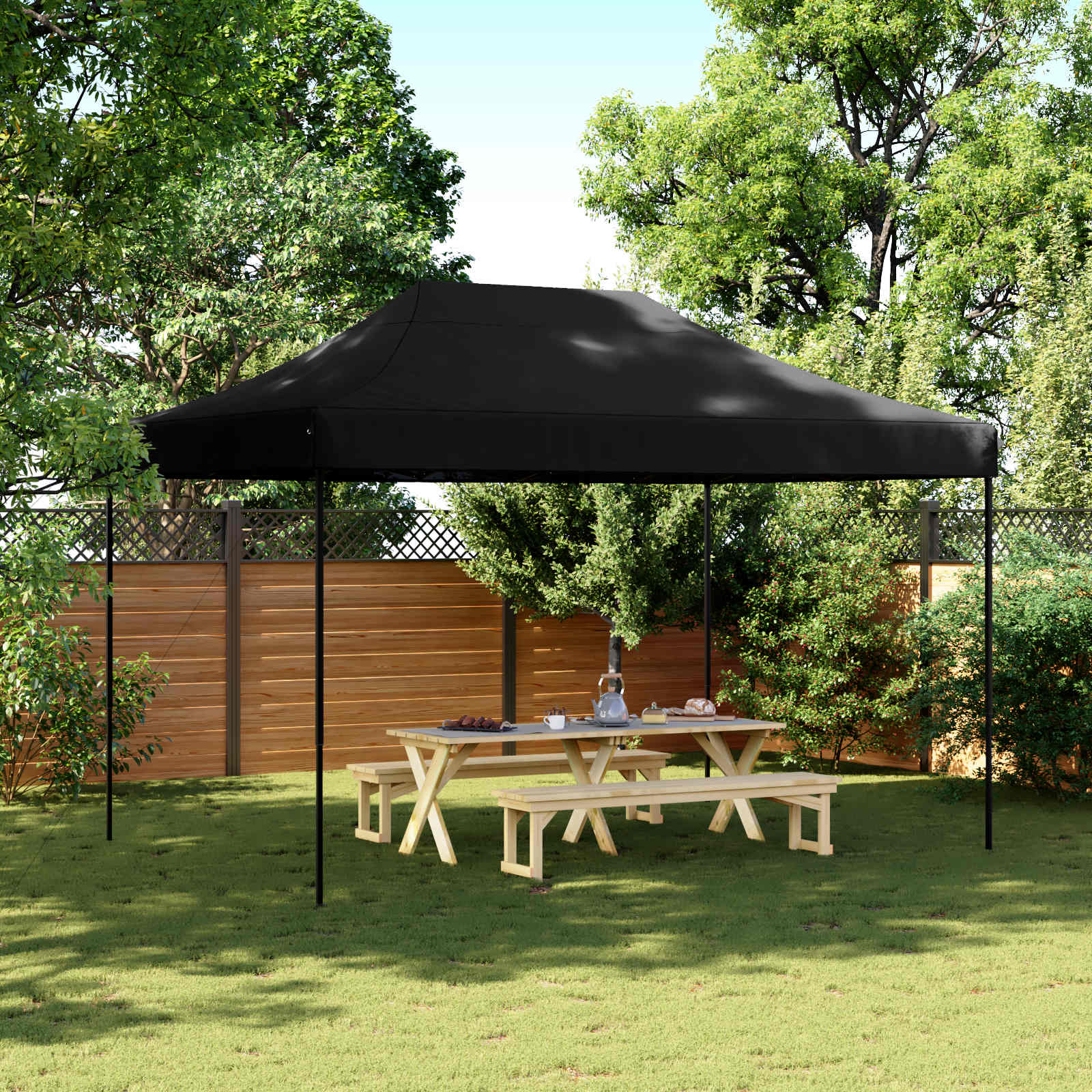 Cort pentru Petreceri Negru 279 x 410 x 315 cm Material Oxford GartenMobel Dekor